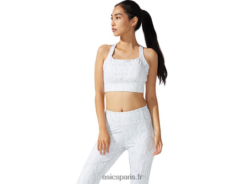 femmes Asics nouveau soutien-gorge imprimé strong 92 BXL8B23776 impression blanche brillante