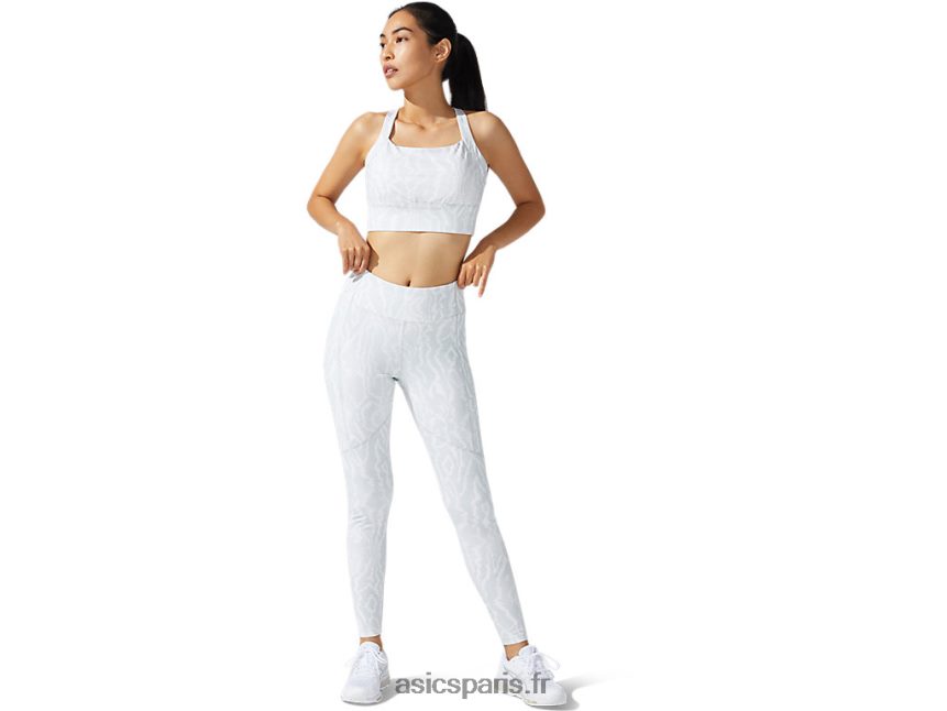 femmes Asics nouveau soutien-gorge imprimé strong 92 BXL8B23776 impression blanche brillante
