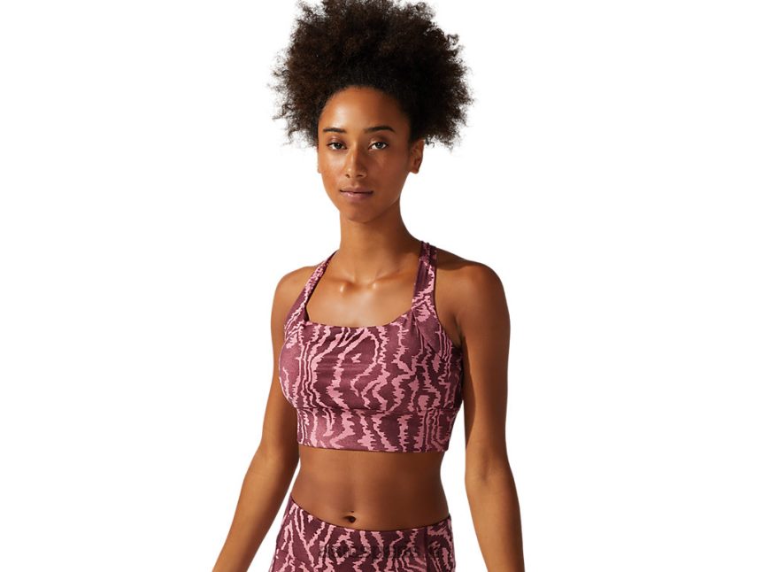 femmes Asics nouveau soutien-gorge imprimé strong 92 BXL8B23803 impression de mars profond