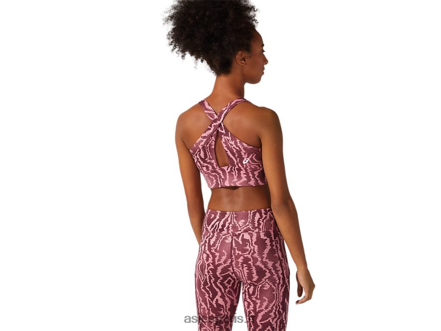femmes Asics nouveau soutien-gorge imprimé strong 92 BXL8B23803 impression de mars profond