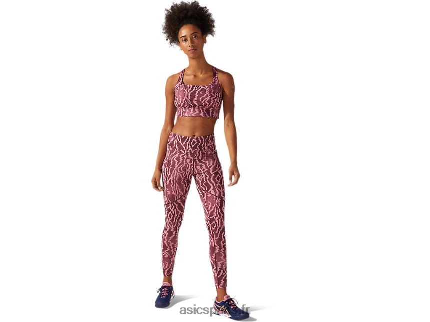 femmes Asics nouveau soutien-gorge imprimé strong 92 BXL8B23803 impression de mars profond