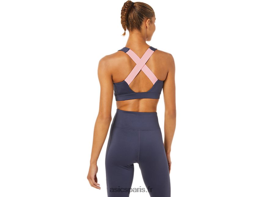 femmes Asics soutien-gorge à bretelles croisées dans le dos BXL8B23379 brouillard indigo