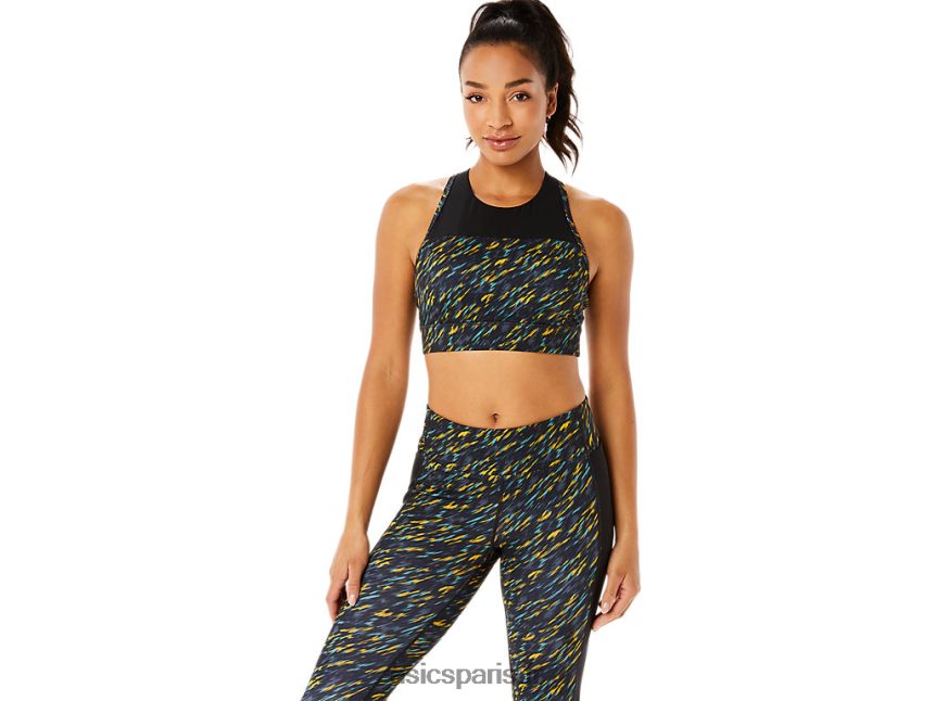 femmes Asics soutien-gorge à bretelles kate BXL8B23393 ombre de nuit/imprimé sauge