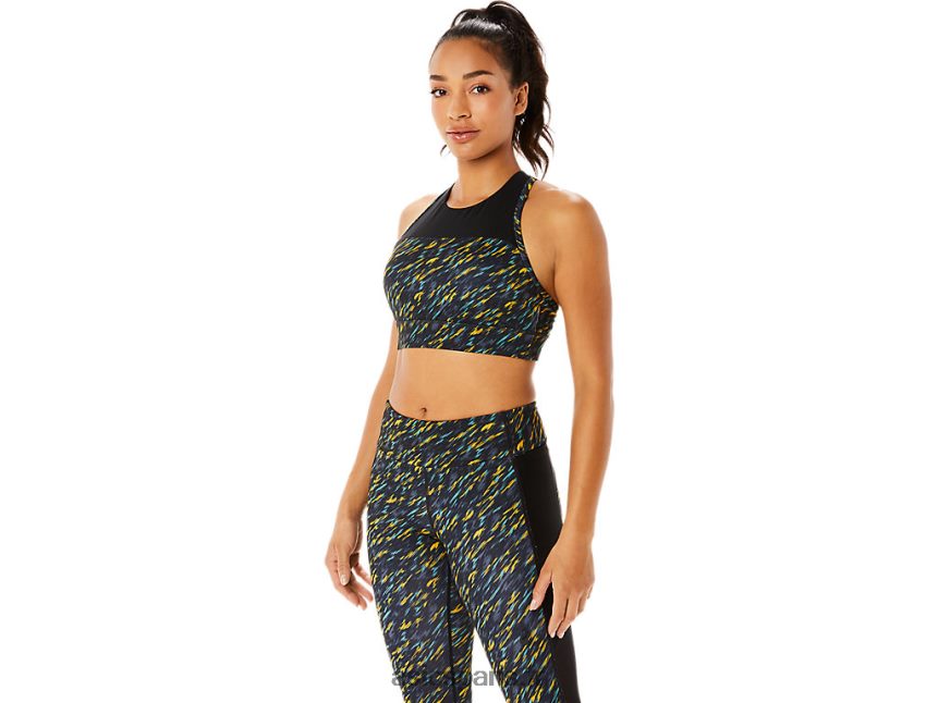 femmes Asics soutien-gorge à bretelles kate BXL8B23393 ombre de nuit/imprimé sauge