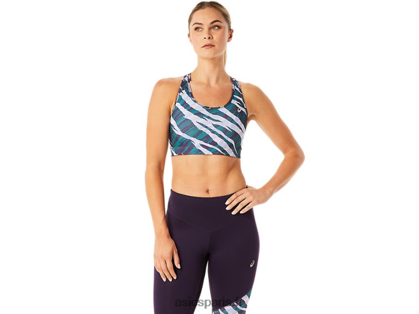 femmes Asics soutien-gorge camo sauvage BXL8B23051 ombre nocturne/pin velours