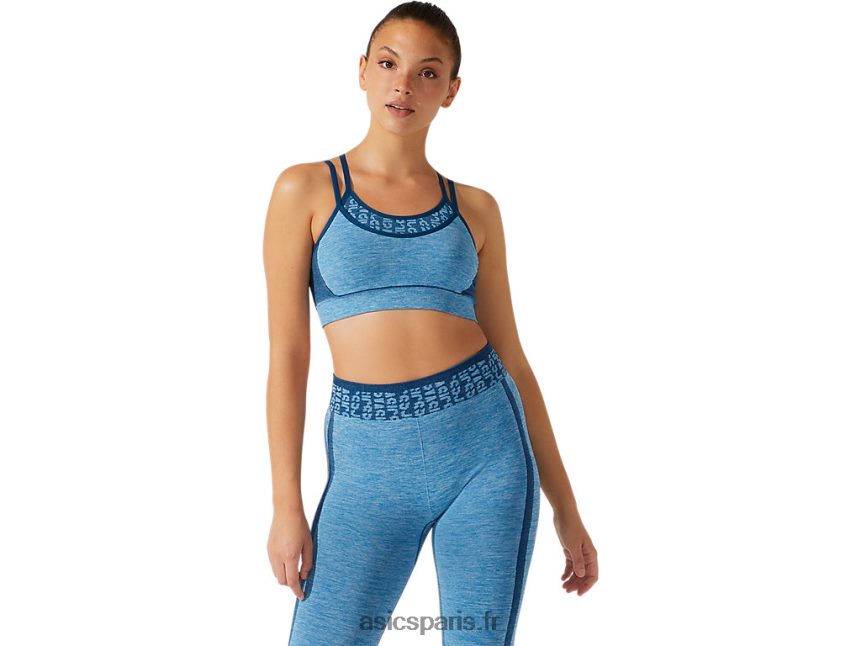 femmes Asics soutien-gorge crop à logo BXL8B23941 bleu reborn/bleu mako