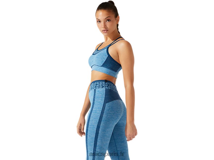 femmes Asics soutien-gorge crop à logo BXL8B23941 bleu reborn/bleu mako