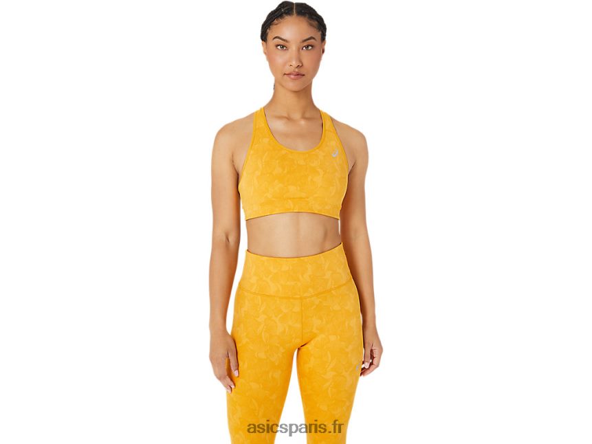 femmes Asics soutien-gorge en jacquard runkoyo BXL8B22761 tigre jaune