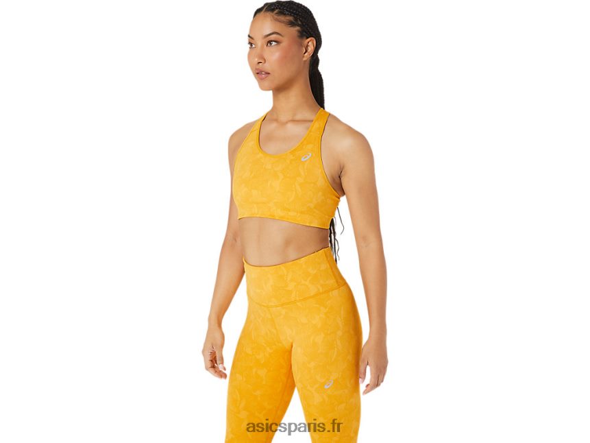 femmes Asics soutien-gorge en jacquard runkoyo BXL8B22761 tigre jaune