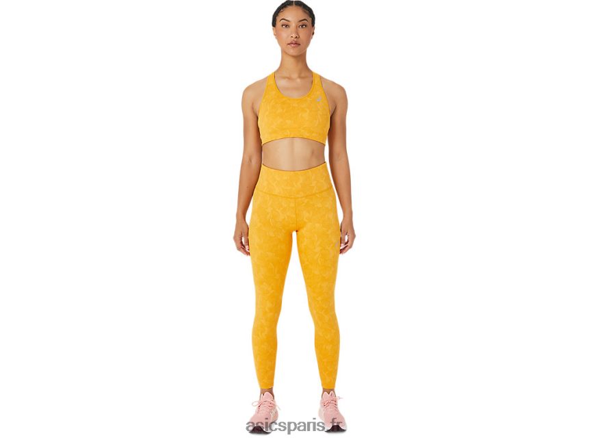 femmes Asics soutien-gorge en jacquard runkoyo BXL8B22761 tigre jaune
