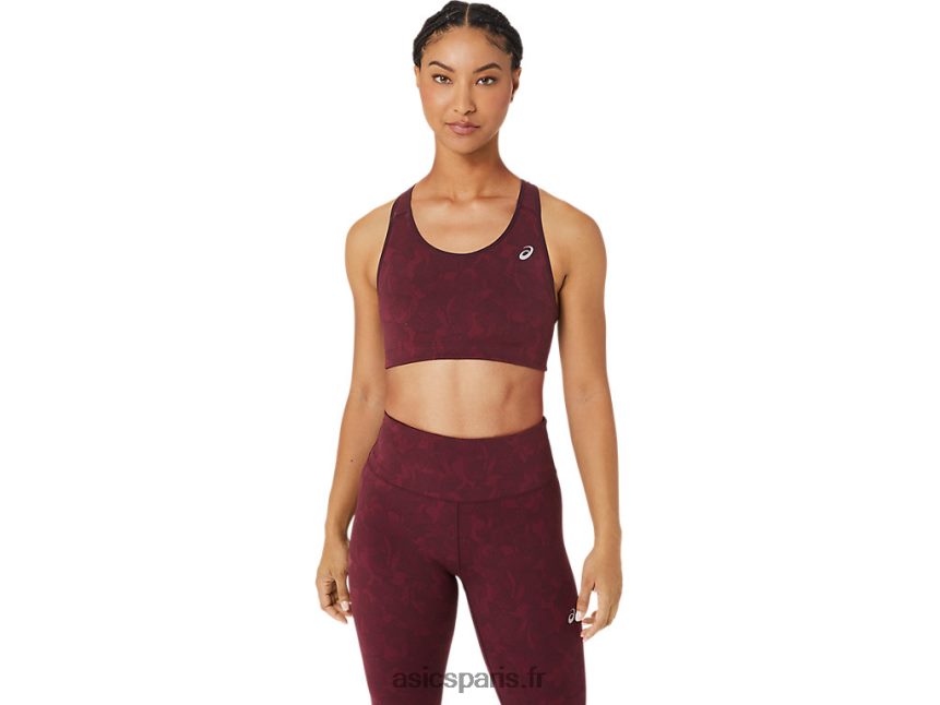 femmes Asics soutien-gorge en jacquard runkoyo BXL8B22783 Mars profond