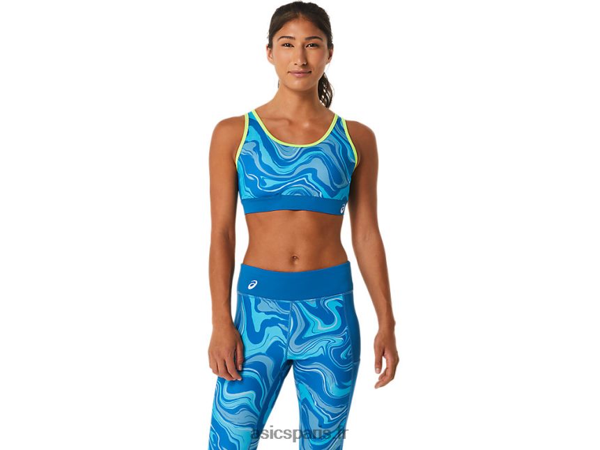 femmes Asics soutien-gorge graphique BXL8B22473 renaît bleu