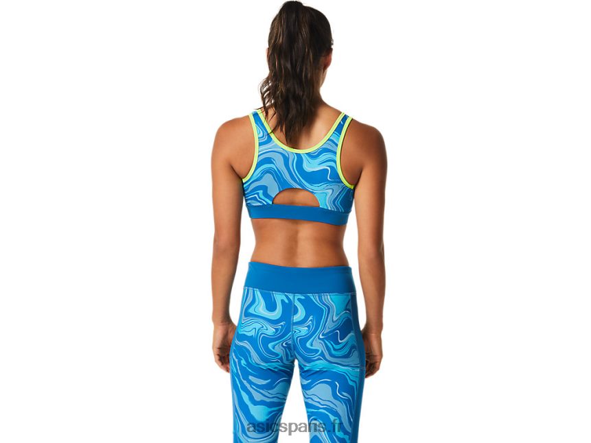 femmes Asics soutien-gorge graphique BXL8B22473 renaît bleu