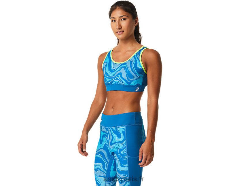 femmes Asics soutien-gorge graphique BXL8B22473 renaît bleu