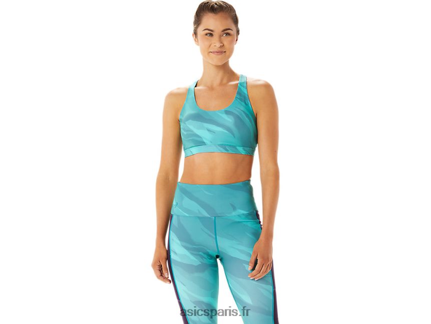 femmes Asics soutien-gorge graphique d'entraînement BXL8B22926 pin brumeux