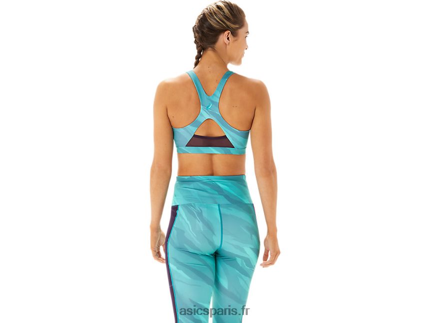 femmes Asics soutien-gorge graphique d\'entraînement BXL8B22926 pin brumeux