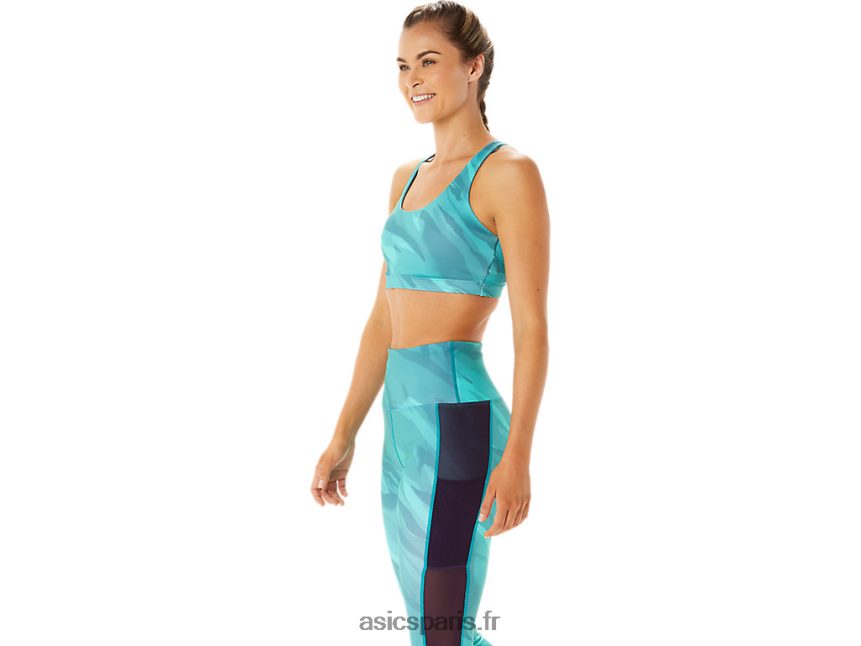 femmes Asics soutien-gorge graphique d\'entraînement BXL8B22926 pin brumeux