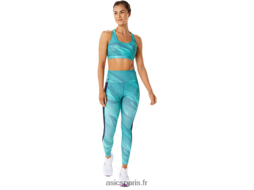 femmes Asics soutien-gorge graphique d\'entraînement BXL8B22926 pin brumeux