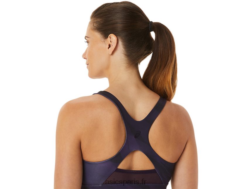 femmes Asics soutien-gorge graphique d\'entraînement BXL8B22927 ombre de nuit