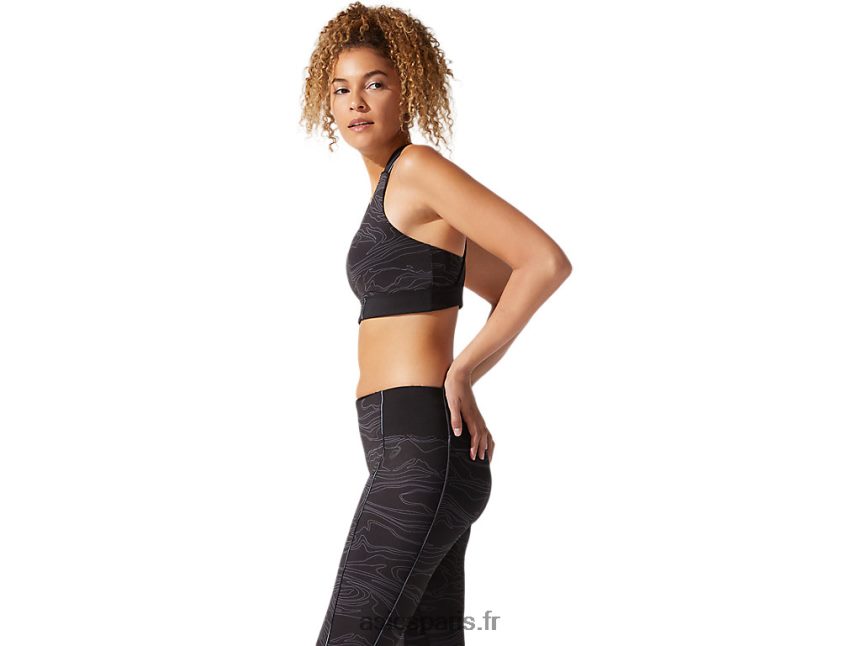 femmes Asics soutien-gorge graphique passepoilé BXL8B24022 performance noir/porteur gris