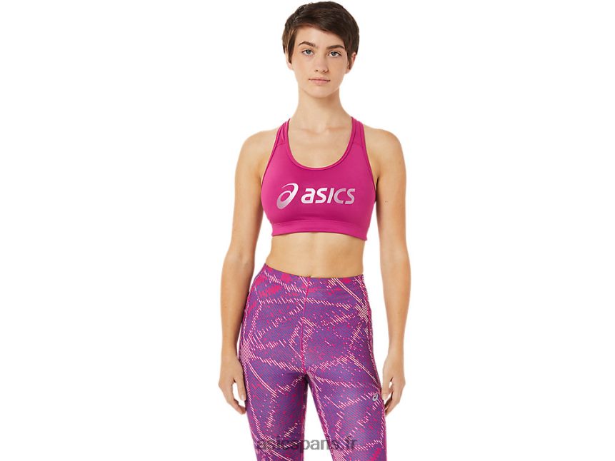 femmes Asics soutien-gorge à logo sakura BXL8B23459 rouge fuchsia