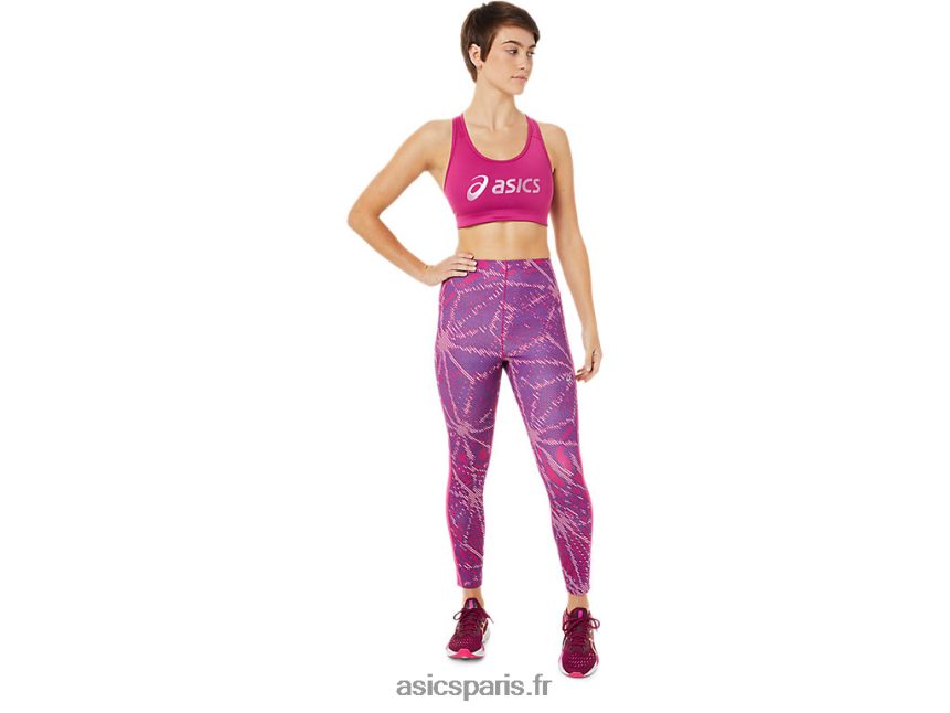 femmes Asics soutien-gorge à logo sakura BXL8B23459 rouge fuchsia