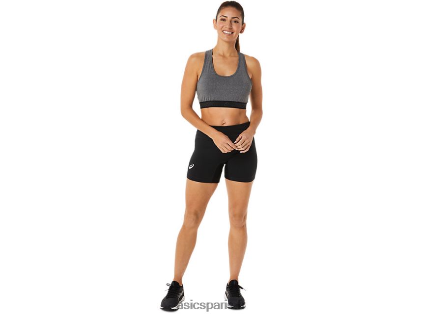 femmes Asics soutien-gorge rembourré circuit ii BXL8B22885 gris foncé chiné/noir