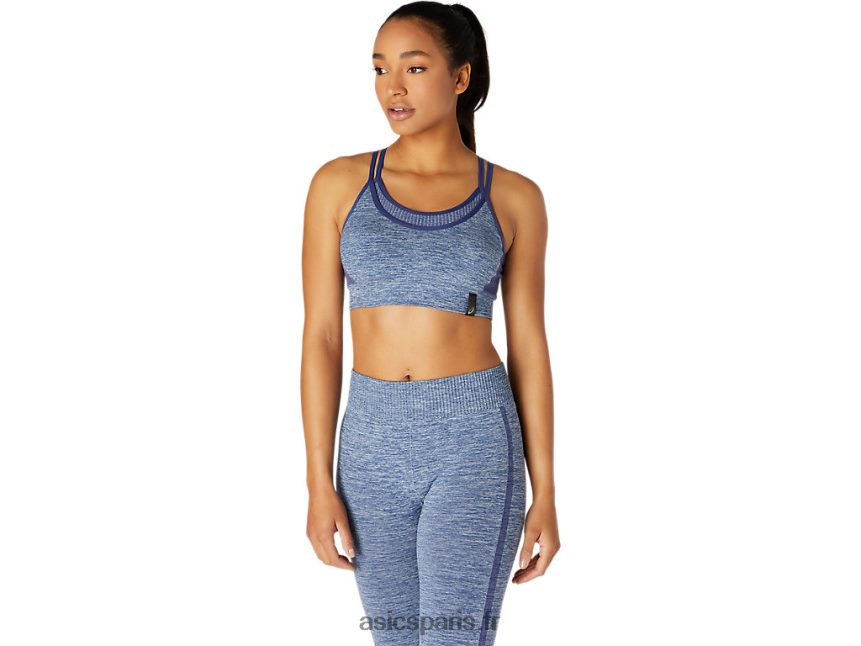 femmes Asics soutien-gorge sans couture réversible BXL8B23662 tonnerre bleu
