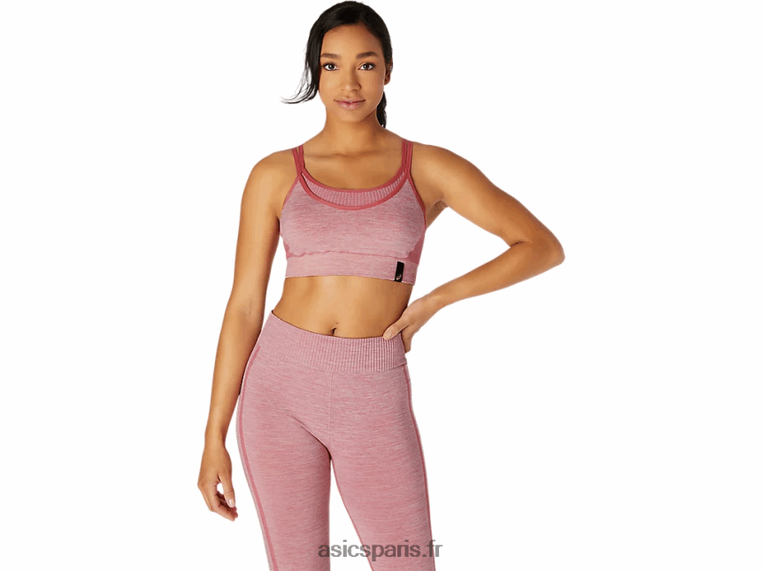 femmes Asics soutien-gorge sans couture réversible BXL8B23664 rose fumé