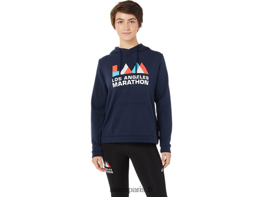 femmes Asics Je suis à capuche BXL8B23615 équipe marine