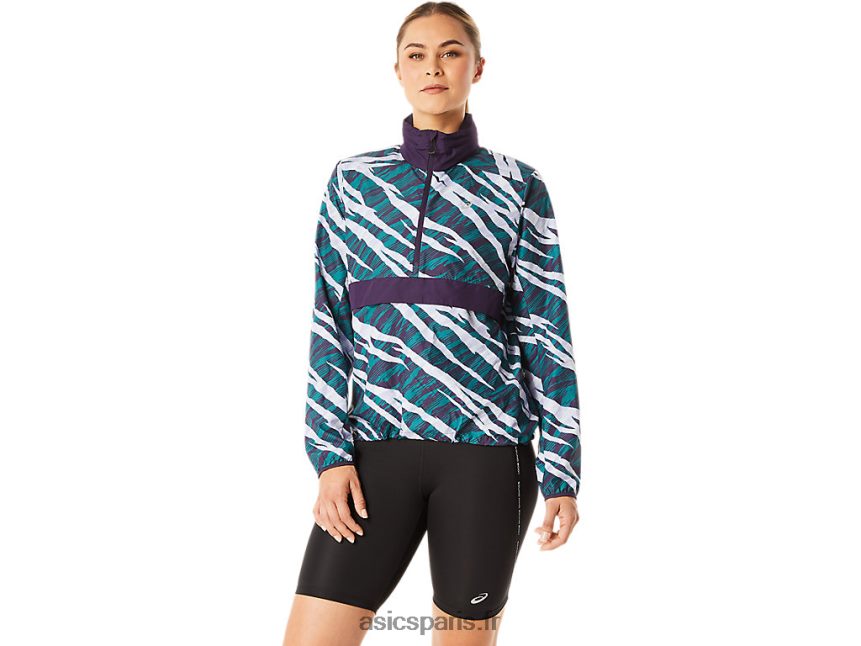 femmes Asics anorak camouflage sauvage BXL8B23071 ombre nocturne/pin velours