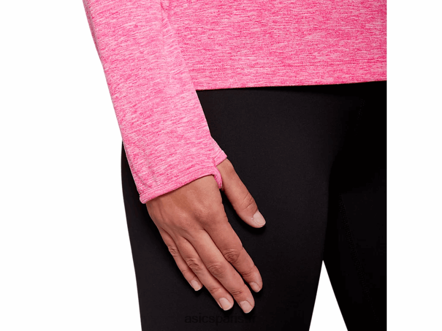 femmes Asics haut zippé dorai BXL8B24206 rose glo bruyère
