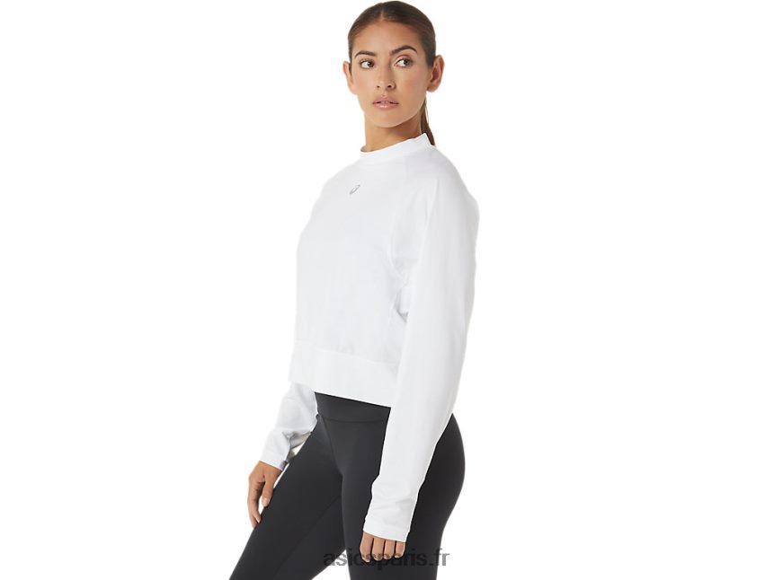 femmes Asics le nouveau pull fort revisité BXL8B22690 blanc