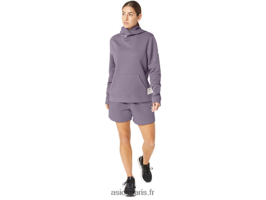 femmes Asics sweat à capuche polaire sunday sana BXL8B22156 quartz violet