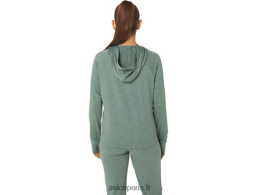 femmes Asics sweat à capuche tech po 2.0 BXL8B22153 teinture spatiale de lierre