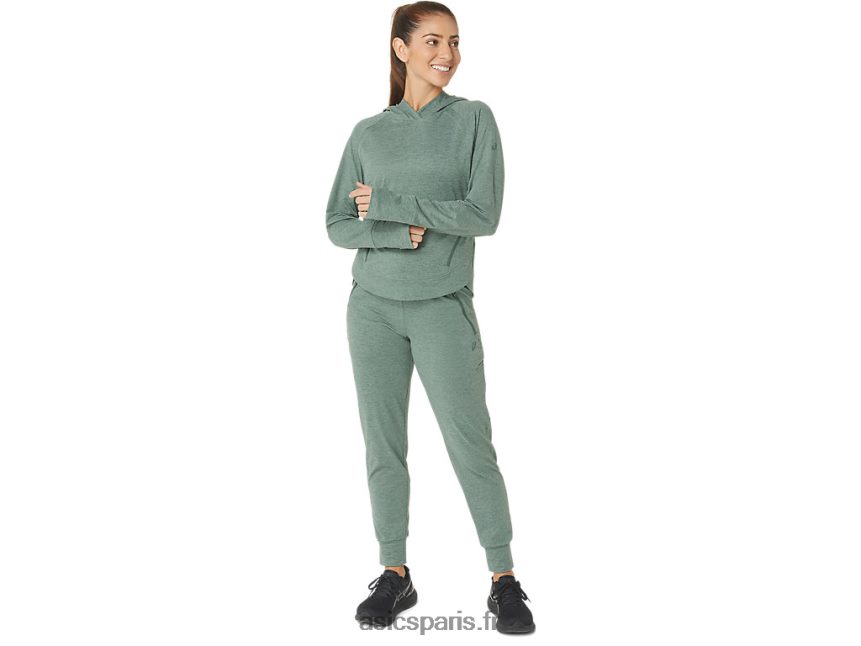 femmes Asics sweat à capuche tech po 2.0 BXL8B22153 teinture spatiale de lierre