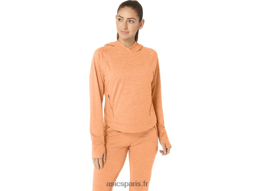 femmes Asics sweat à capuche tech po 2.0 BXL8B22350 teinture spatiale des dunes d'été