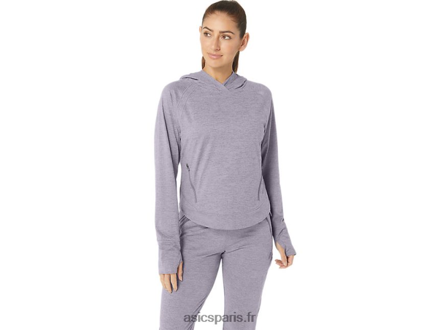 femmes Asics sweat à capuche tech po 2.0 BXL8B22351 teinture spatiale violette du crépuscule