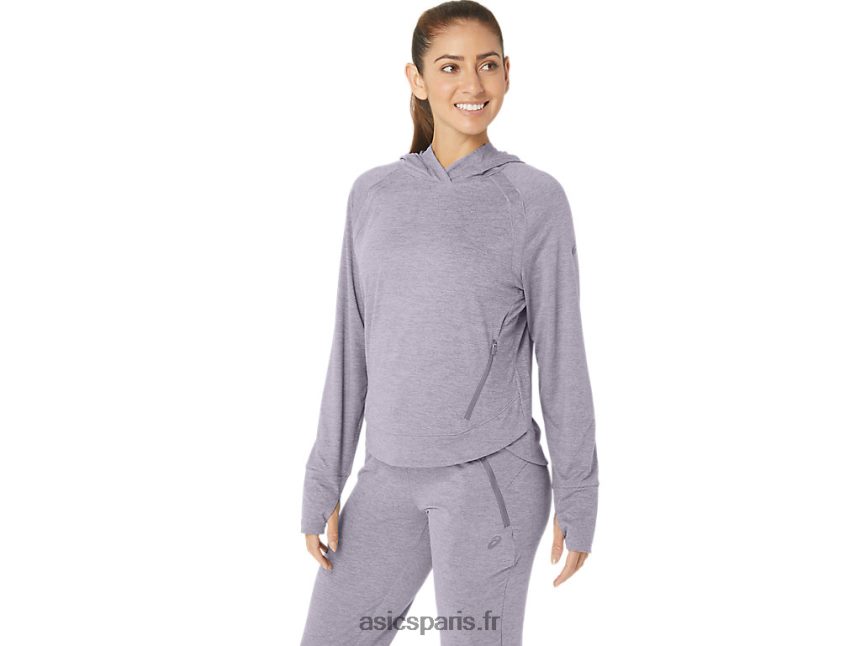 femmes Asics sweat à capuche tech po 2.0 BXL8B22351 teinture spatiale violette du crépuscule