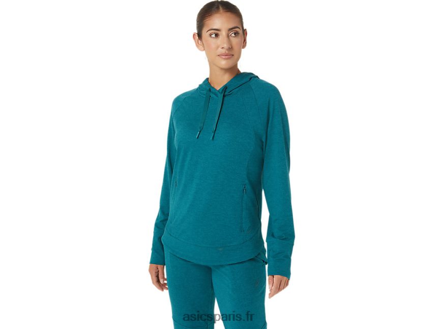 femmes Asics sweat à capuche technique BXL8B22820 teinture par espacement de pin de velours