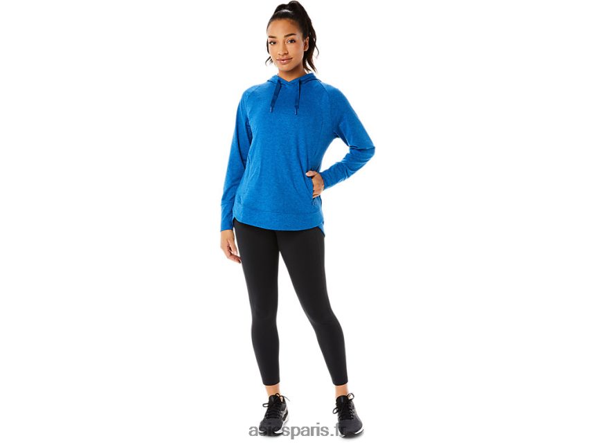 femmes Asics sweat à capuche technique BXL8B23320 lake drive spacedye/bleu clair