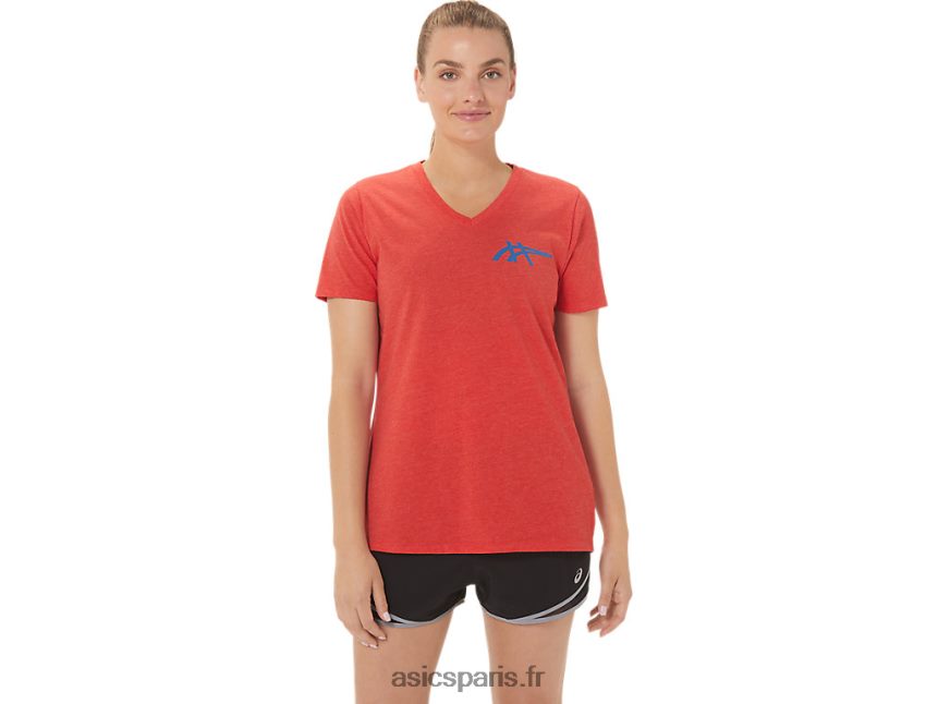 femmes Asics 1977 héritage americana col v BXL8B22821 bruyère rouge classique