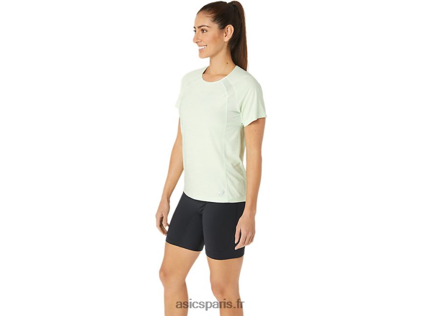femmes Asics c110 haut pr lyte à manches courtes BXL8B22173 murmure vert
