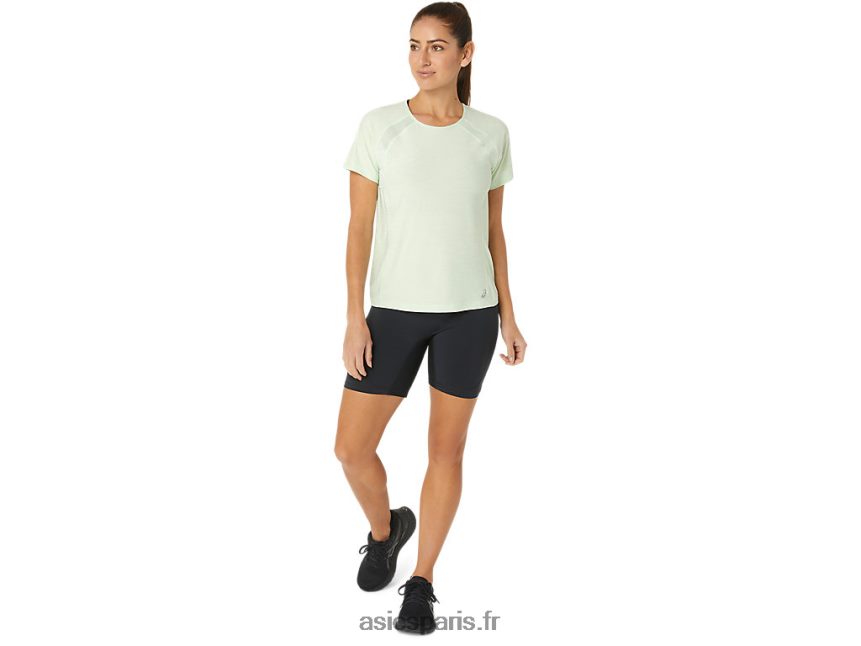 femmes Asics c110 haut pr lyte à manches courtes BXL8B22173 murmure vert