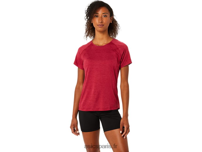 femmes Asics c110 haut pr lyte à manches courtes BXL8B23778 Bourgogne
