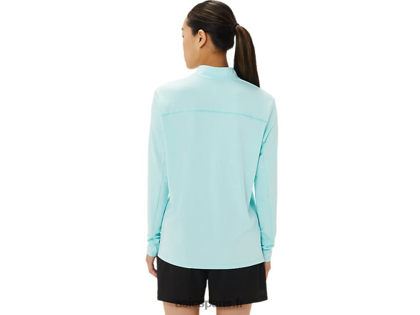 femmes Asics demi-fermeture éclair prête à l\'emploi BXL8B23307 bleu clair/bleu français