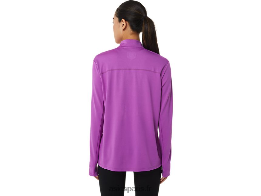 femmes Asics demi-zip prêt à l\'emploi BXL8B22933 orchidée/bleu français