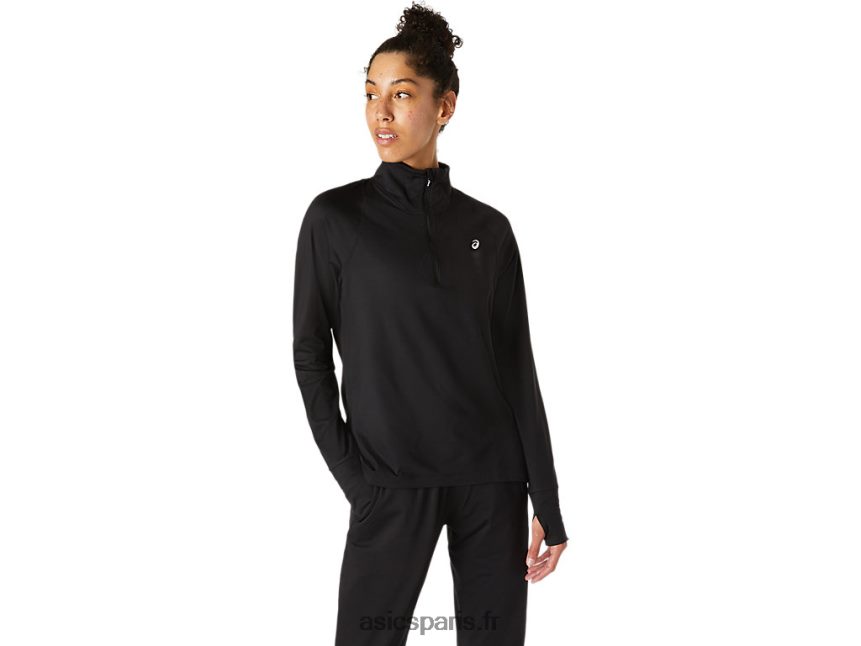 femmes Asics demi-zip thermopolis BXL8B23618 performance noir