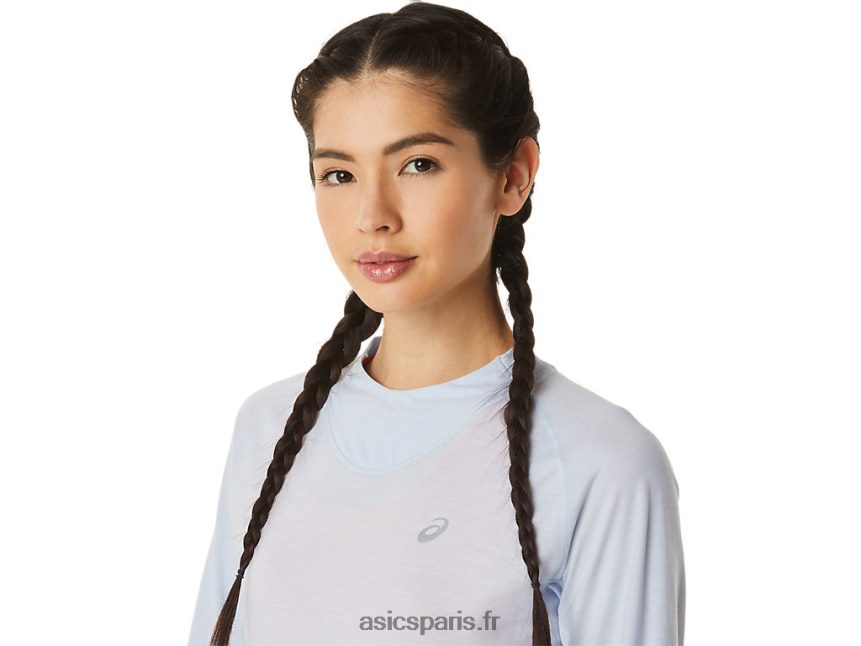 femmes Asics haut d\'hiver à manches longues BXL8B22798 ciel doux