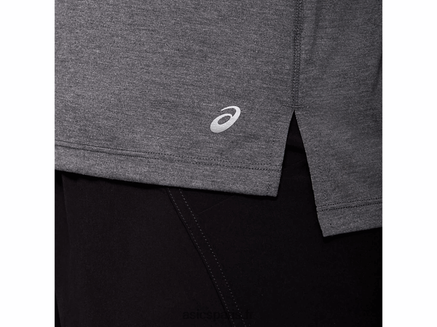 femmes Asics haut à manches courtes dorai BXL8B24035 chiné gris foncé